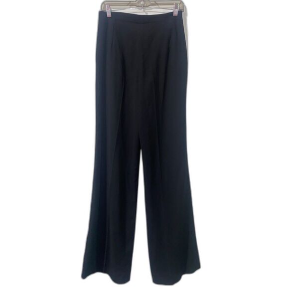 Zara Woman High Waist Wide Leg Trousers Black Pants Button Snaps Size Small NWT - Picture 2 of 8